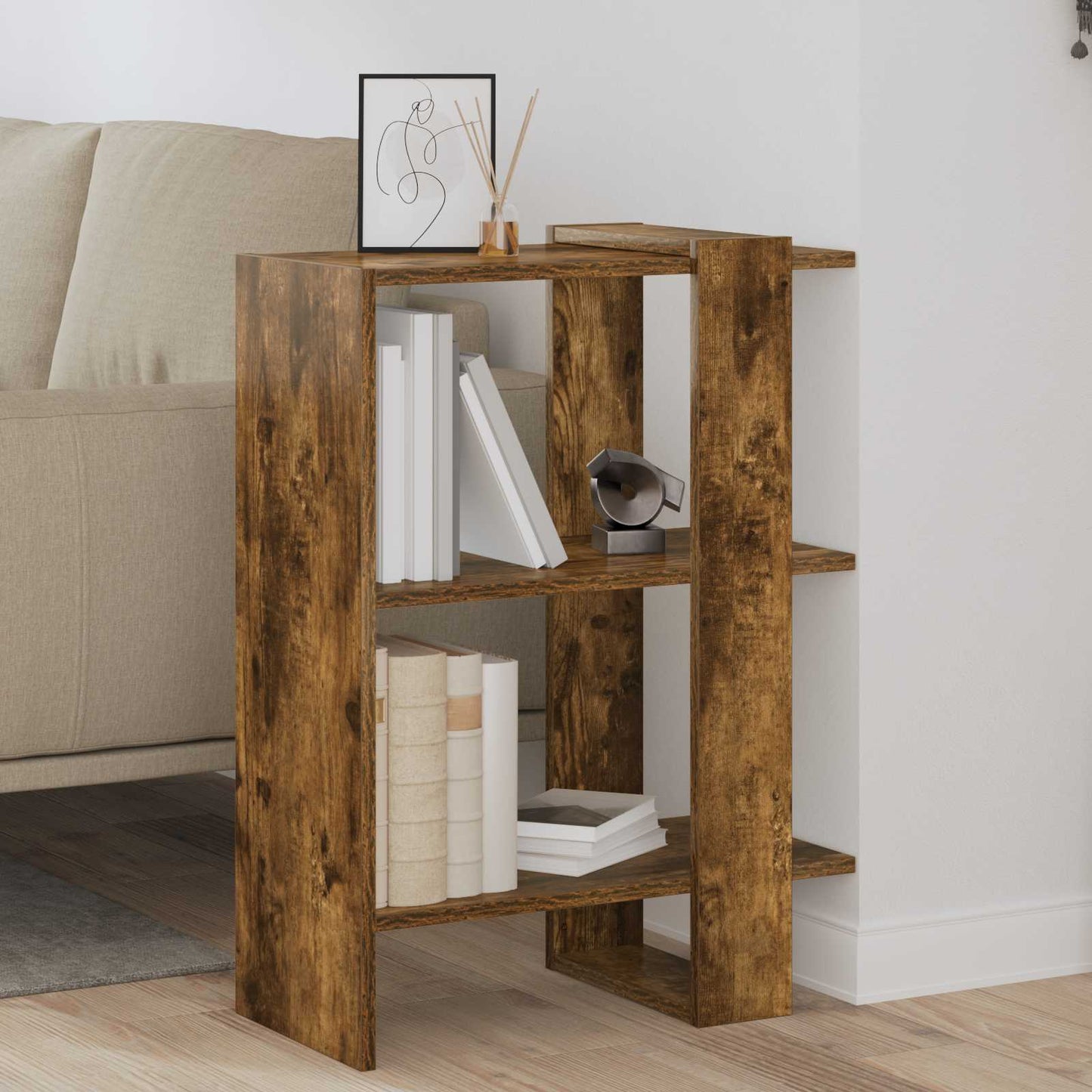 Bogreol Røget eg 52 x 25 x 71,5 cm Konstrueret træ