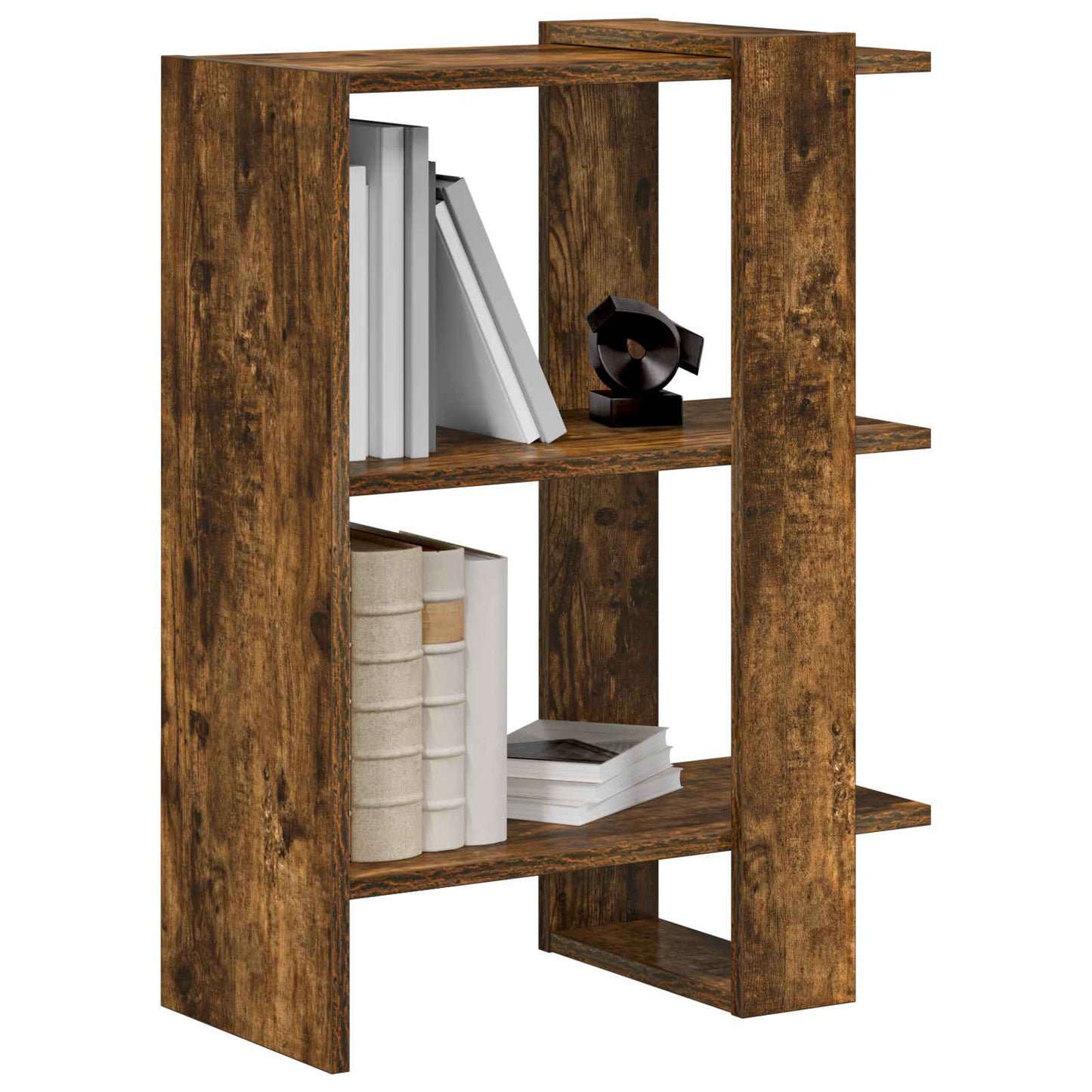 Bogreol Røget eg 52 x 25 x 71,5 cm Konstrueret træ