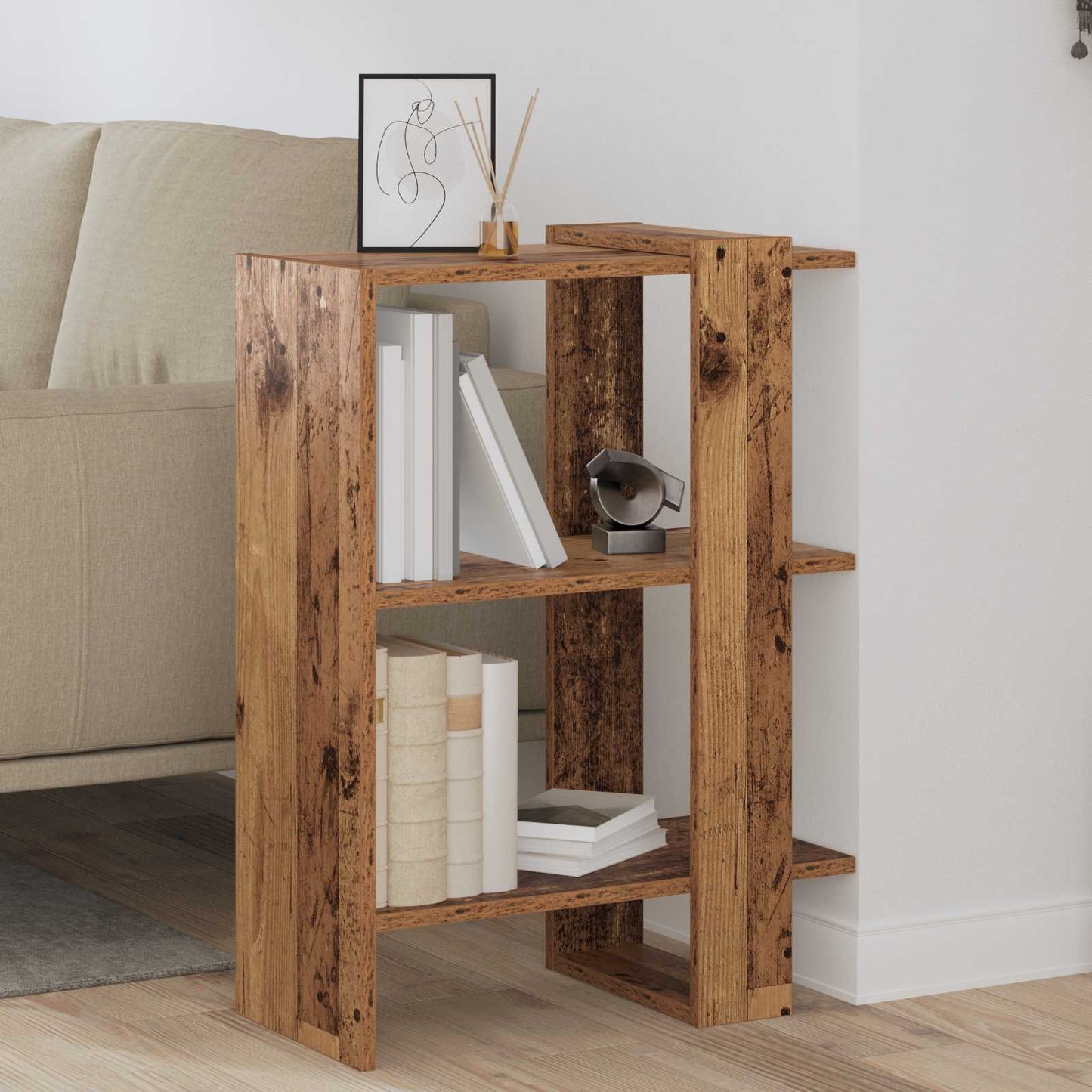Bogreol Gammelt træ 52 x 25 x 71,5 cm Konstrueret træ