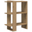 Bogreol 2 niveauer 52 x 25 x 71,5 cm Konstrueret træ