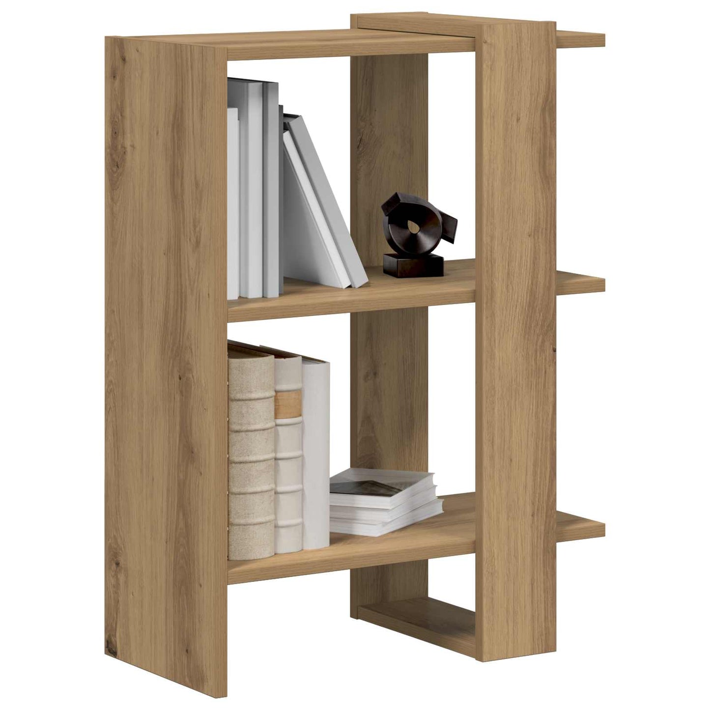 Bogreol 2 niveauer 52 x 25 x 71,5 cm Konstrueret træ