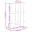 Bogreol 2 niveauer 52 x 25 x 71,5 cm Konstrueret træ
