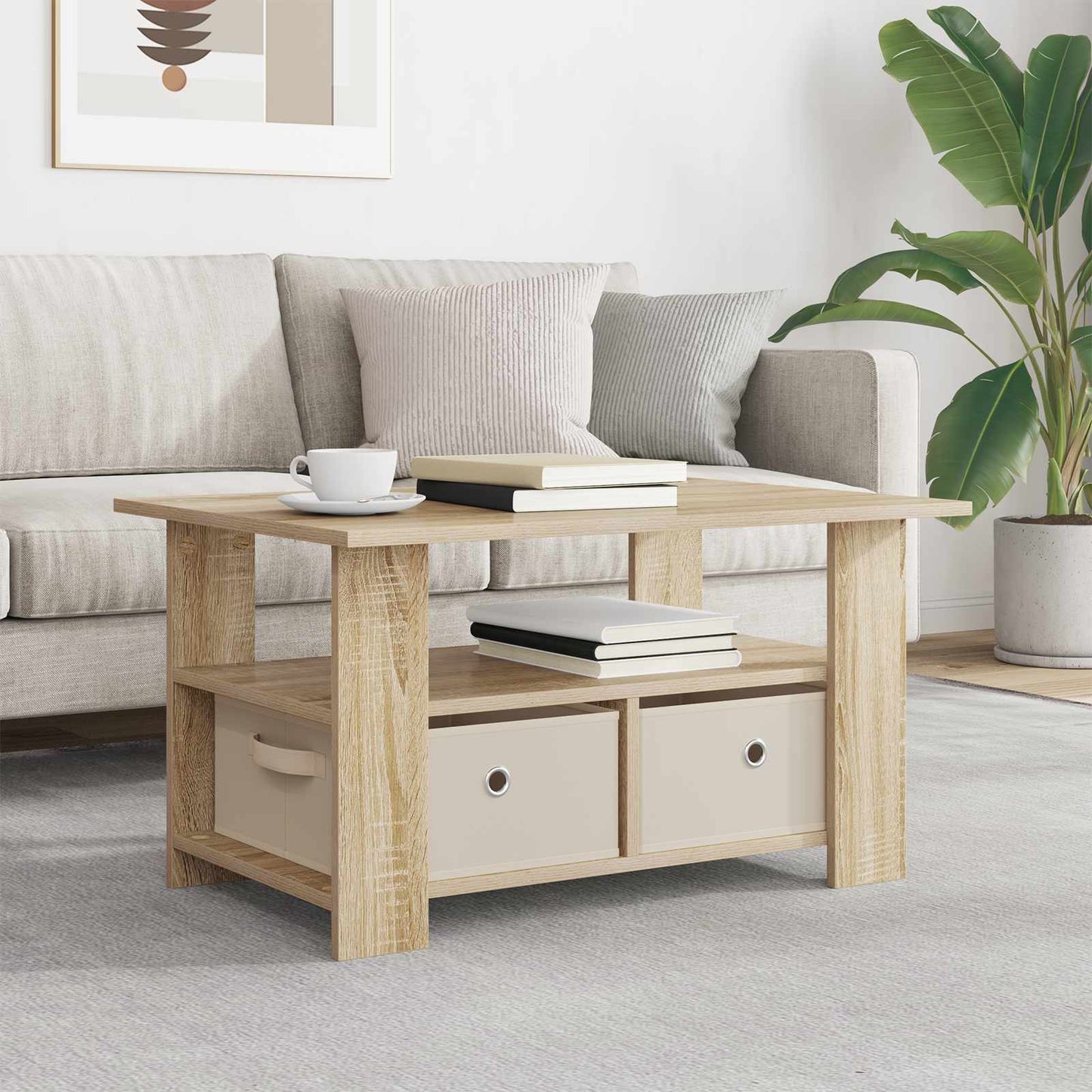 Sofabord Sonoma eg 77 x 55 x 42 cm Konstrueret træ