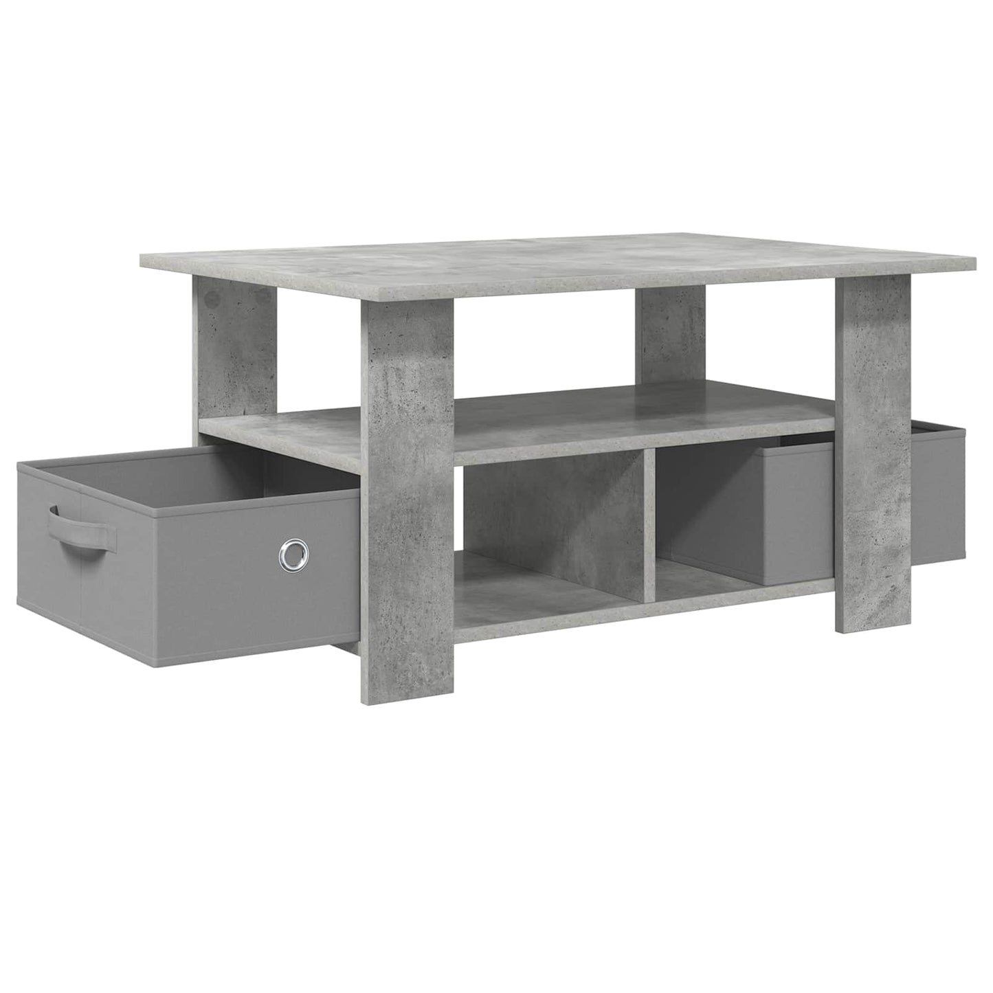 Sofabord med skuffe Beton Grå 77 x 55 x 42 cm Konstrueret træ