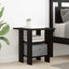 Sengebord med skuffe Sort eg 41 x 40 x 45 cm Konstrueret træ