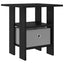 Sengebord med skuffe Sort eg 41 x 40 x 45 cm Konstrueret træ