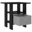 Sengebord 2 pcs Sort eg 41 x 40 x 45 cm Konstrueret træ