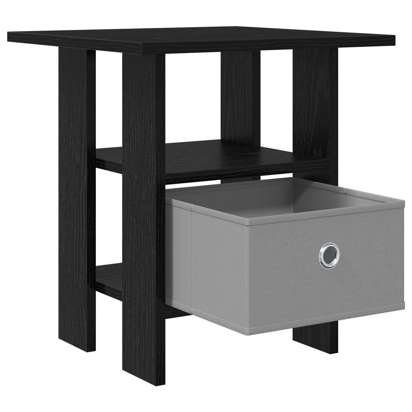 Sengebord 2 pcs Sort eg 41 x 40 x 45 cm Konstrueret træ