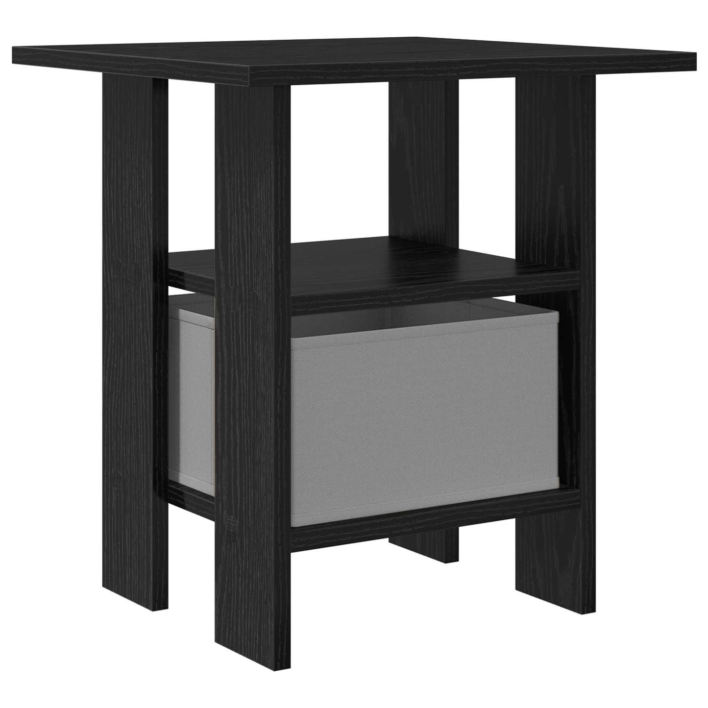 Sengebord 2 pcs Sort eg 41 x 40 x 45 cm Konstrueret træ