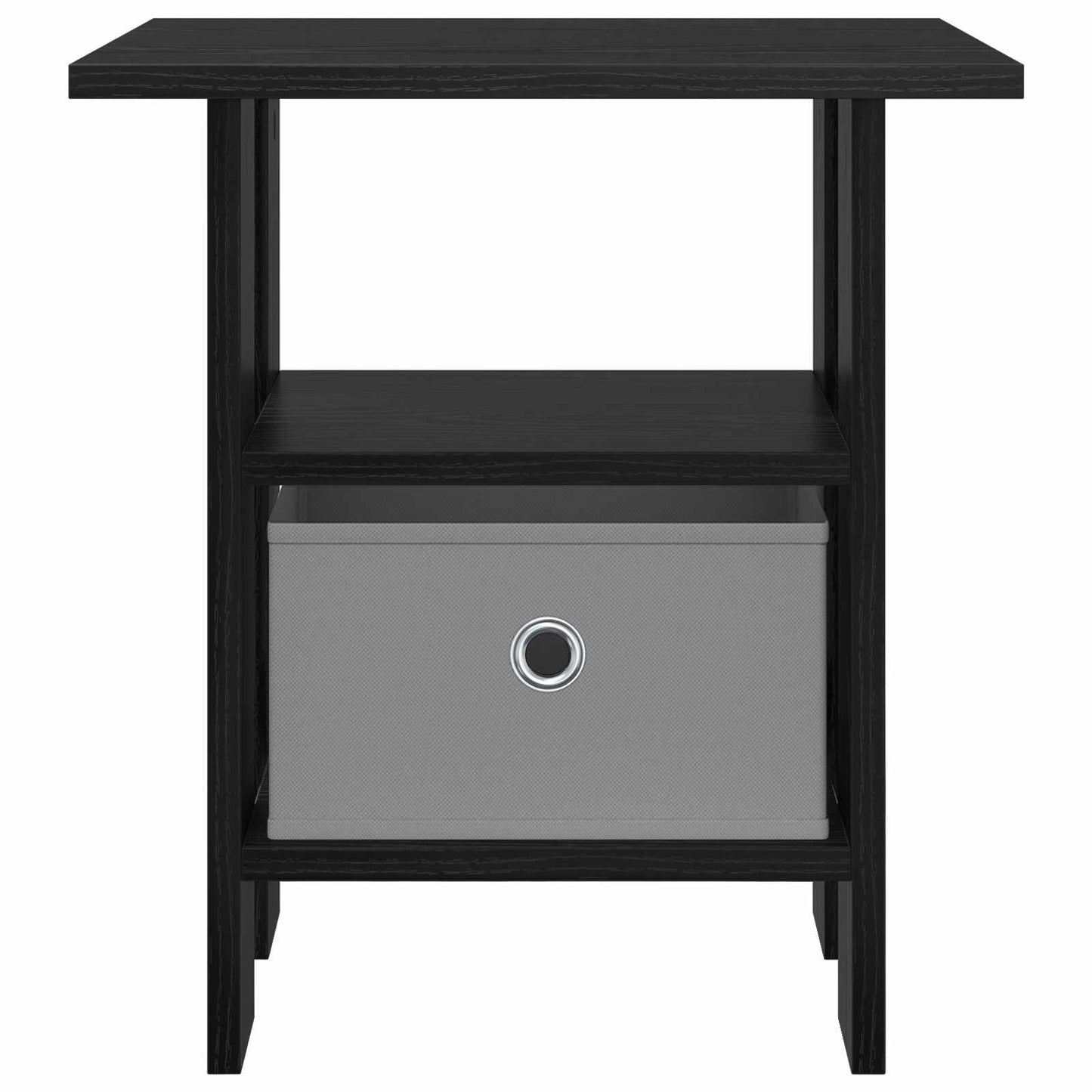 Sengebord 2 pcs Sort eg 41 x 40 x 45 cm Konstrueret træ