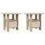 Sengebord 2 pcs Sonoma eg 41 x 40 x 45 cm Konstrueret træ