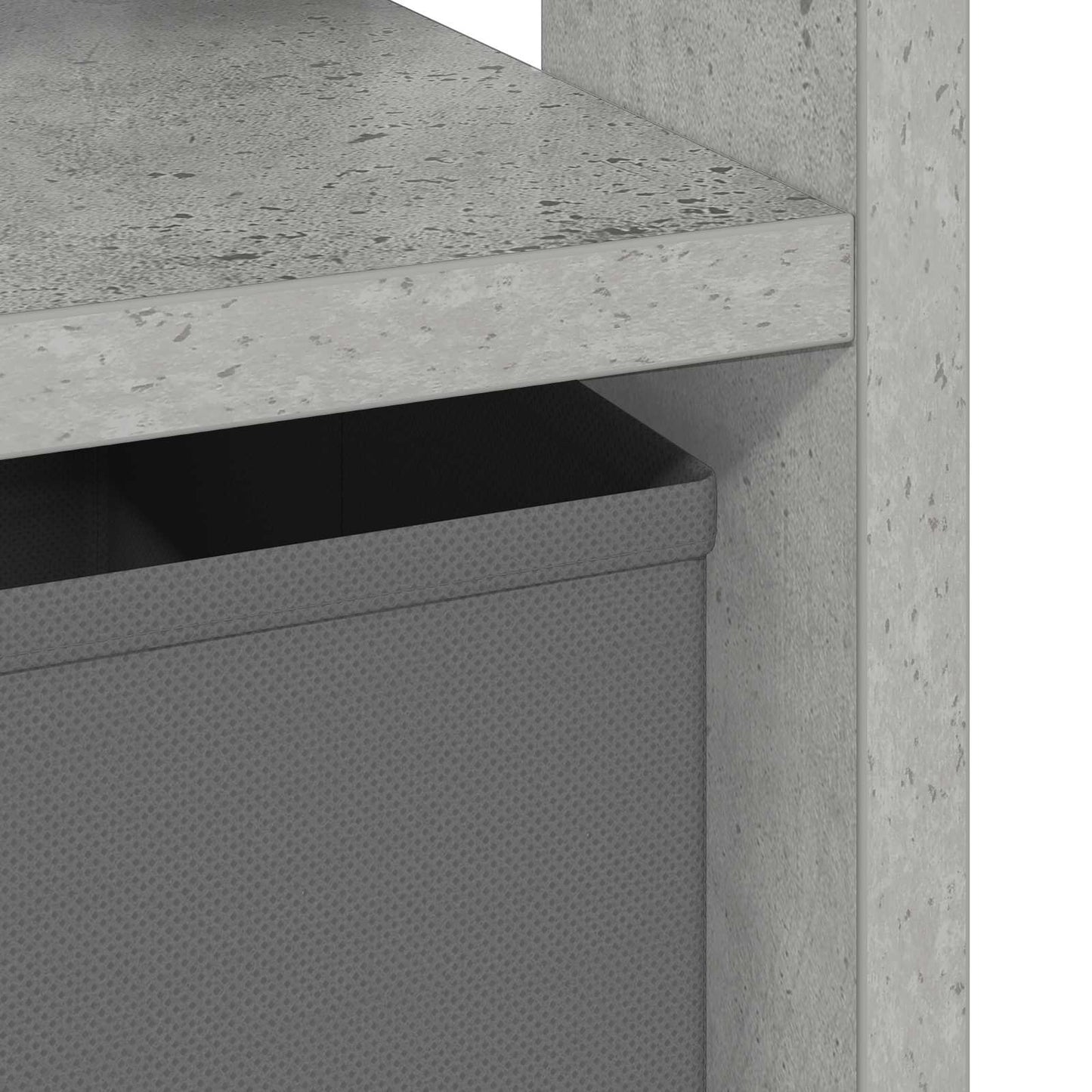 Sengebord 2 pcs Beton Grå 41 x 40 x 45 cm Konstrueret træ