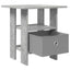 Sengebord 2 pcs Beton Grå 41 x 40 x 45 cm Konstrueret træ