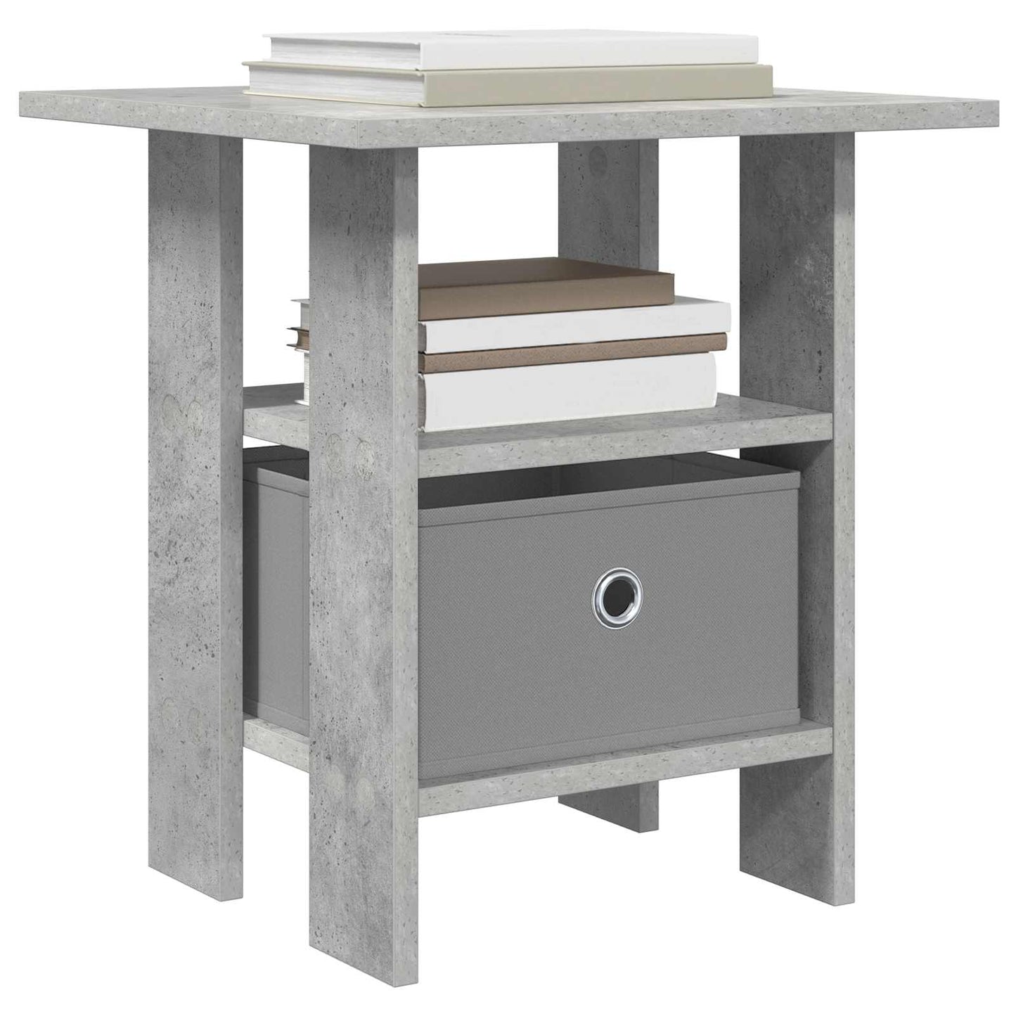 Sengebord 2 pcs Beton Grå 41 x 40 x 45 cm Konstrueret træ