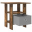 Sengebord 2 pcs Røget eg 41 x 40 x 45 cm Konstrueret træ