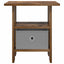 Sengebord 2 pcs Røget eg 41 x 40 x 45 cm Konstrueret træ