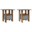 Sengebord 2 pcs Gammelt træ 41 x 40 x 45 cm Konstrueret træ