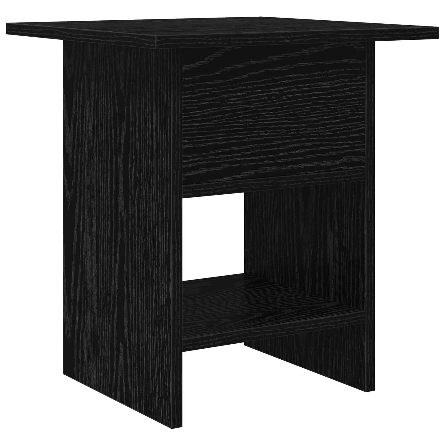 Sengebord med skuffe Sort eg 41 x 40 x 45 cm Konstrueret træ