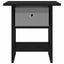Sengebord 2 pcs Sort eg 41 x 40 x 45 cm Konstrueret træ