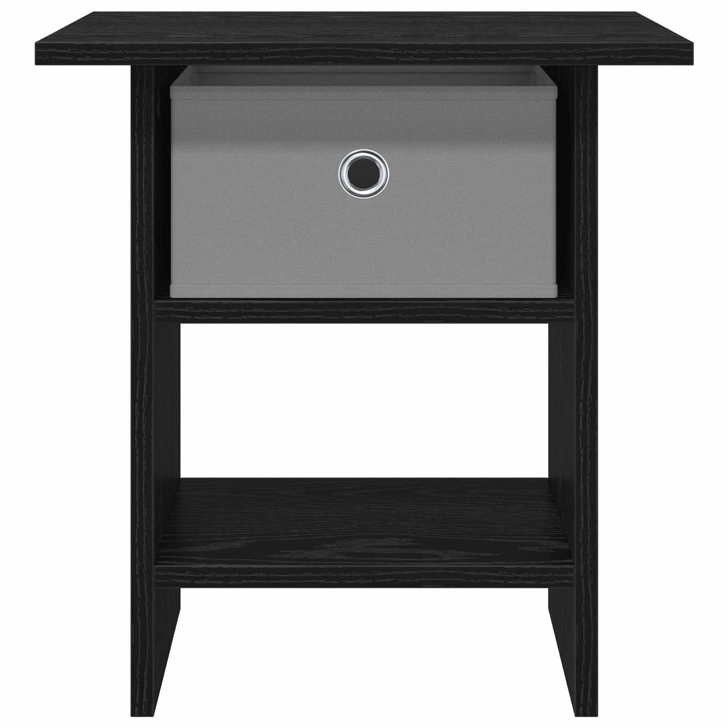 Sengebord 2 pcs Sort eg 41 x 40 x 45 cm Konstrueret træ