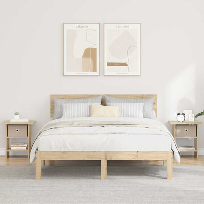 Sengebord 2 pcs Sonoma eg 41 x 40 x 45 cm Konstrueret træ