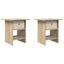 Sengebord 2 pcs Sonoma eg 41 x 40 x 45 cm Konstrueret træ