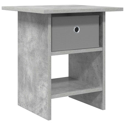 Sengebord med skuffe Beton Grå 41 x 40 x 45 cm Konstrueret træ