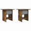 Sengebord 2 pcs Røget eg 41 x 40 x 45 cm Konstrueret træ