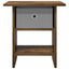 Sengebord 2 pcs Røget eg 41 x 40 x 45 cm Konstrueret træ