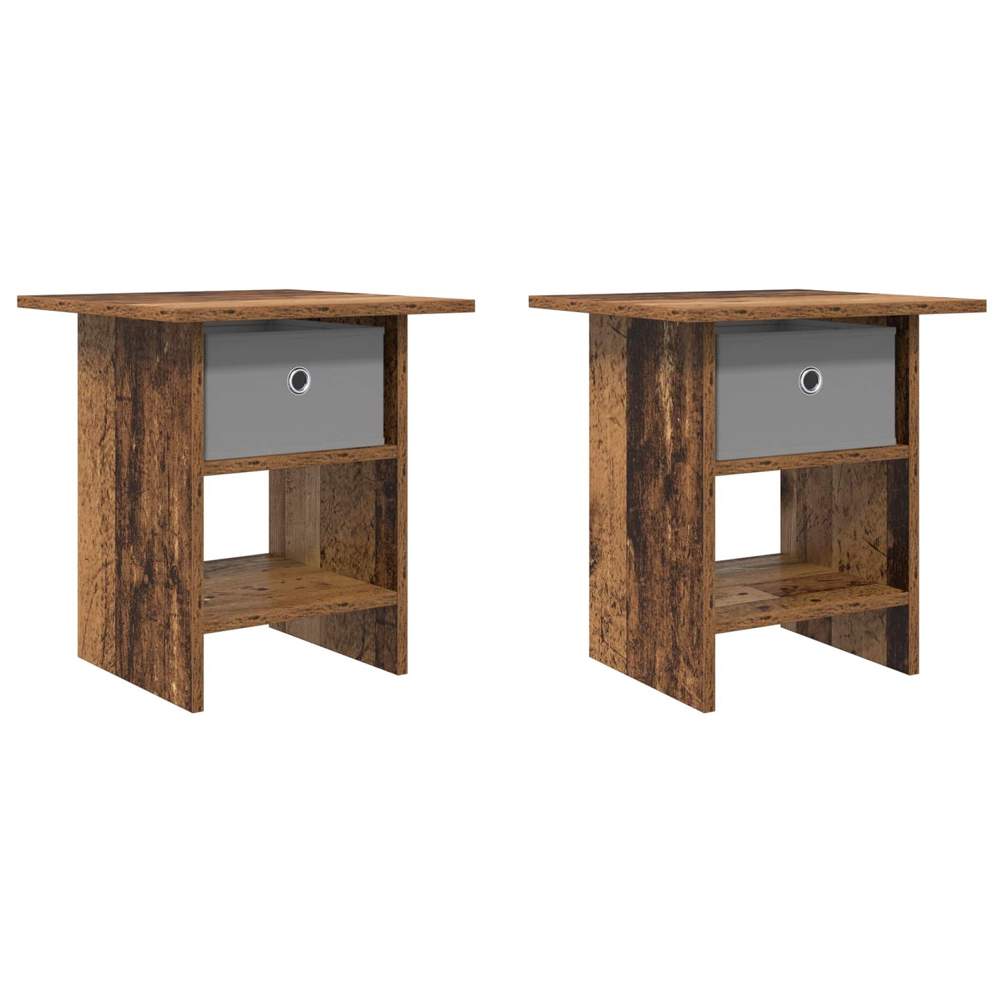 Sengebord 2 pcs Gammelt træ 41 x 40 x 45 cm Konstrueret træ