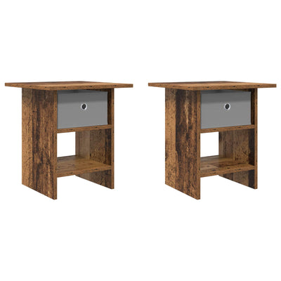 Sengebord 2 pcs Gammelt træ 41 x 40 x 45 cm Konstrueret træ