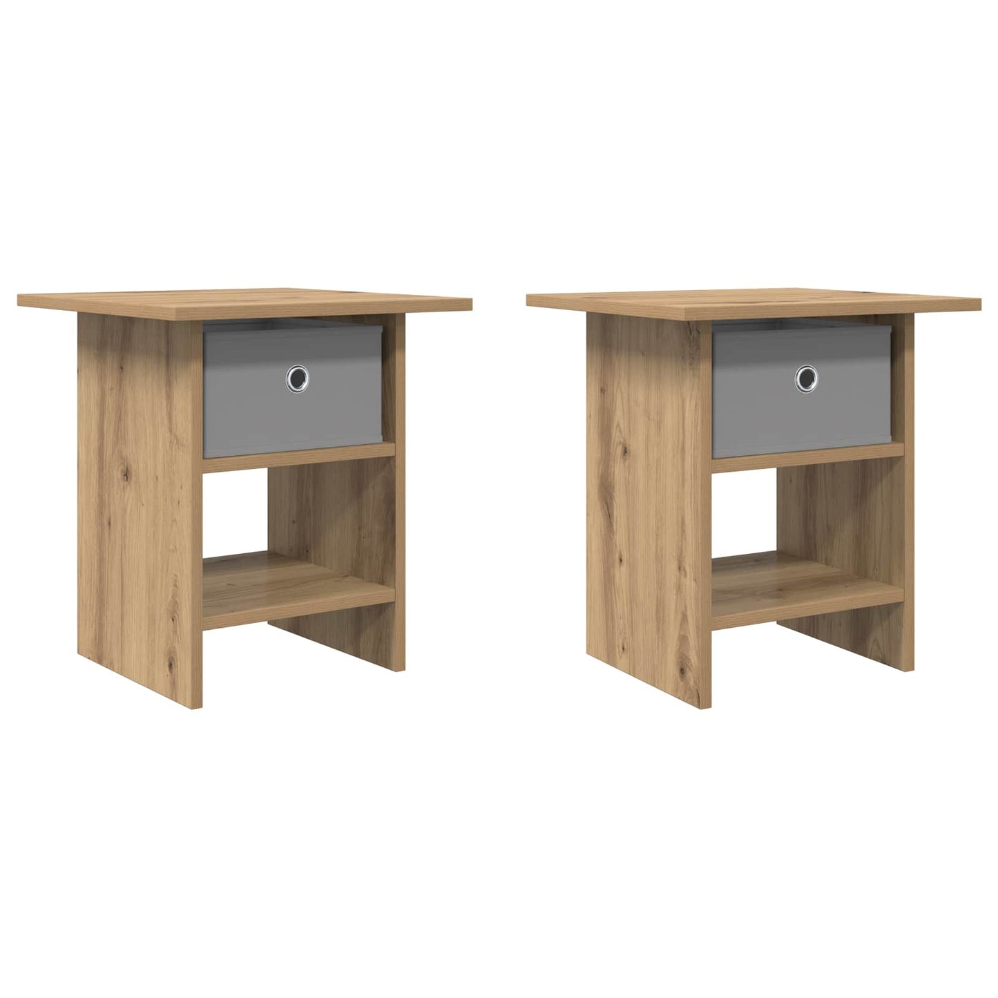 Sengebord 2 pcs Artisan Egetræ 41 x 40 x 45 cm Konstrueret træ