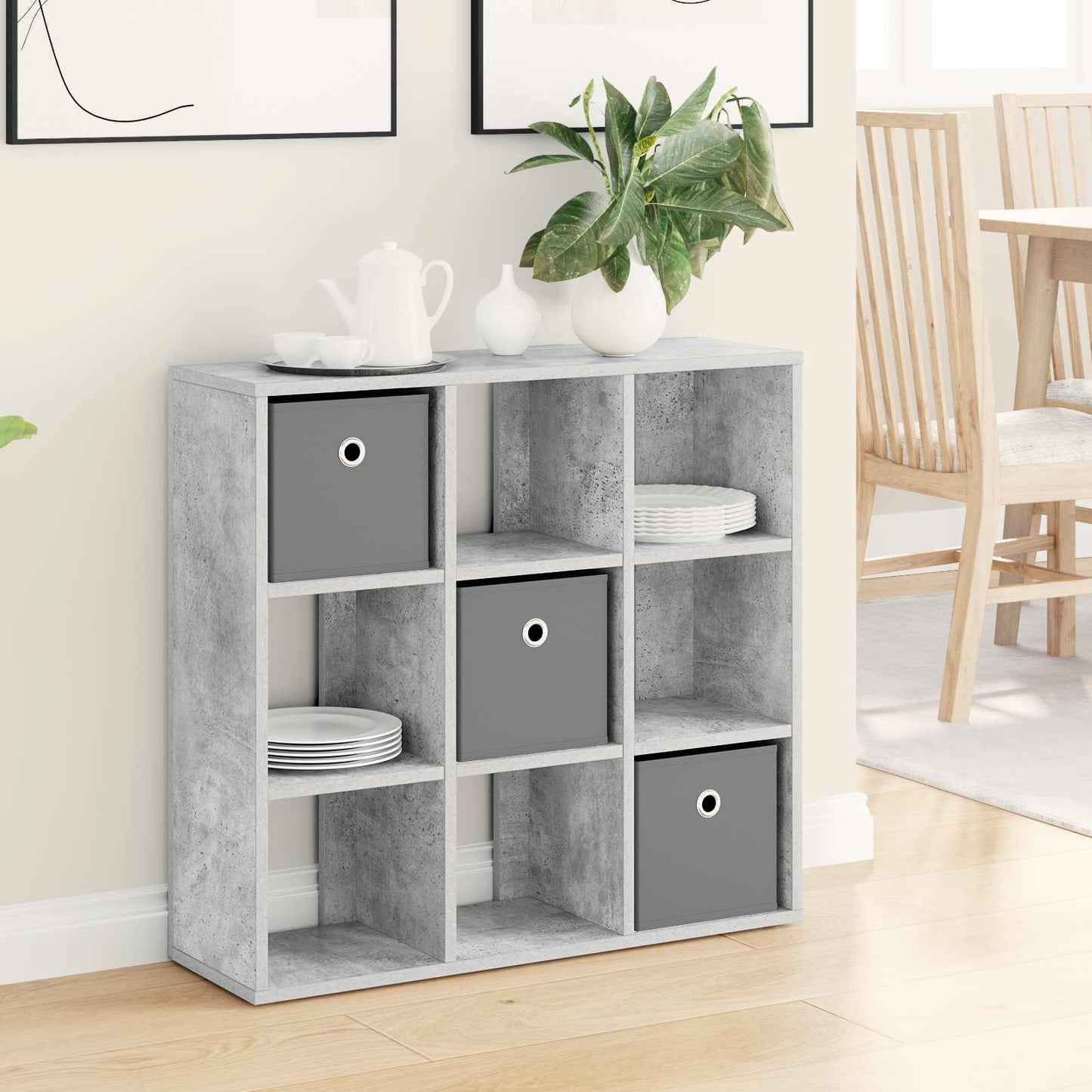 Sideboard med skuffe Beton Grå 73,5 x 24 x 69,5 cm