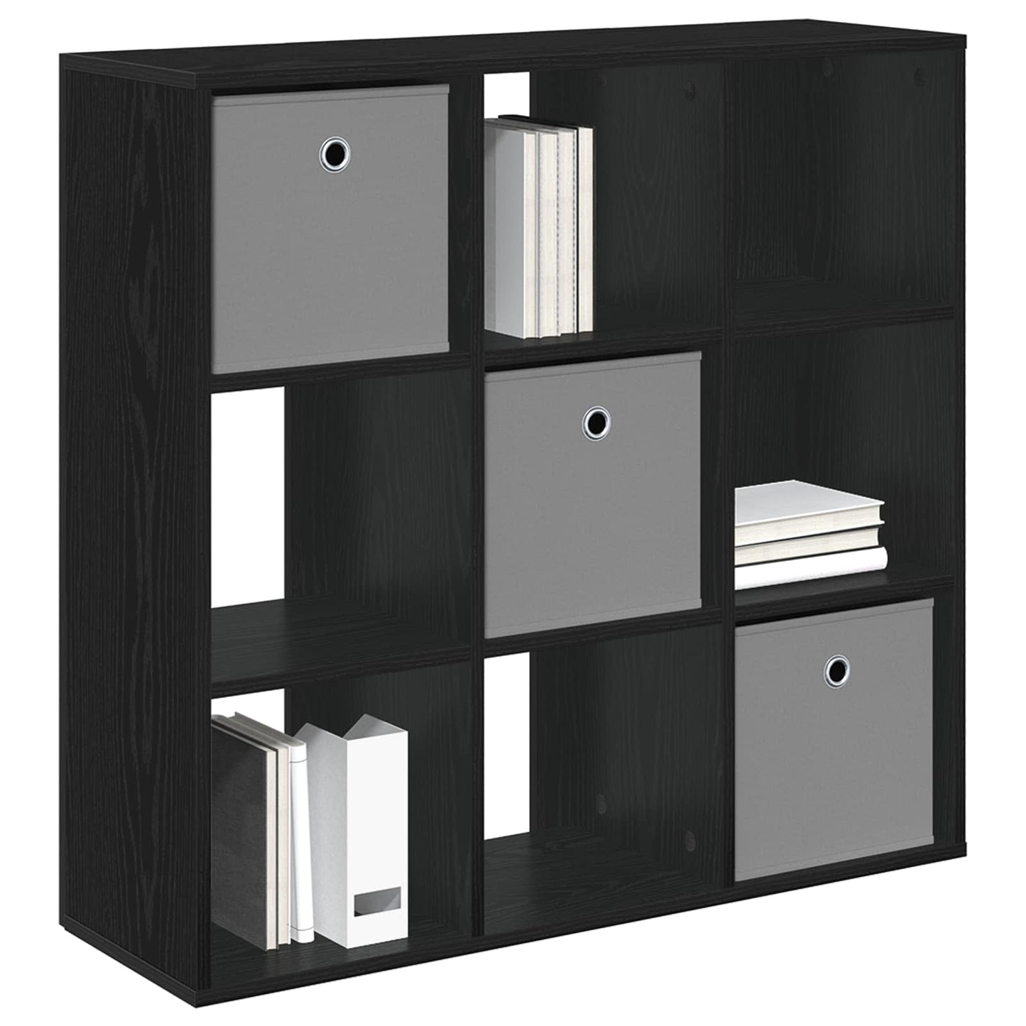 Sideboard med skuffe Sort eg 88,5 x 29 x 84,5 cm