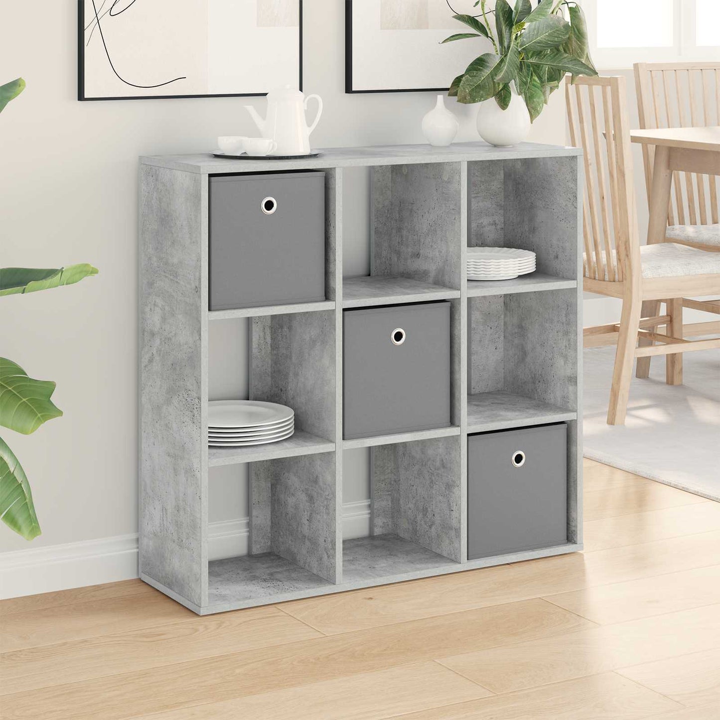 Sideboard med skuffe Beton Grå 88,5 x 29 x 84,5 cm