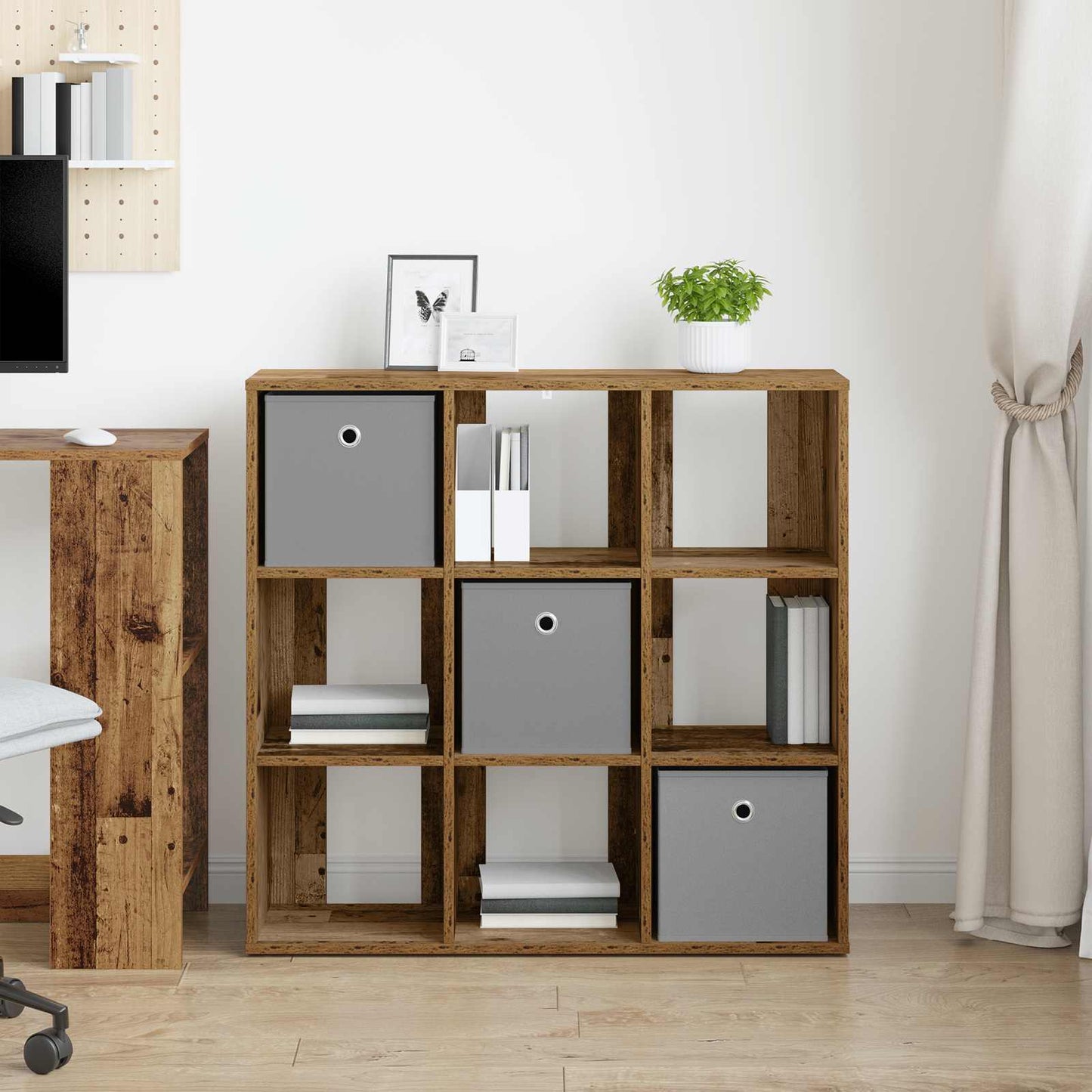 Sideboard med skuffe Gammelt træ 88,5 x 29 x 84,5 cm