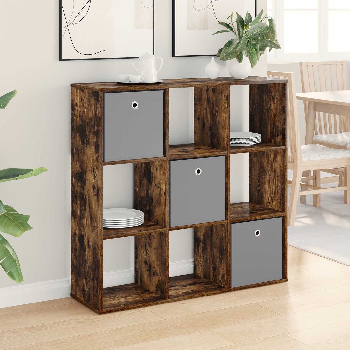 Sideboard med skuffe Røget eg 102 x 31 x 99,5 cm