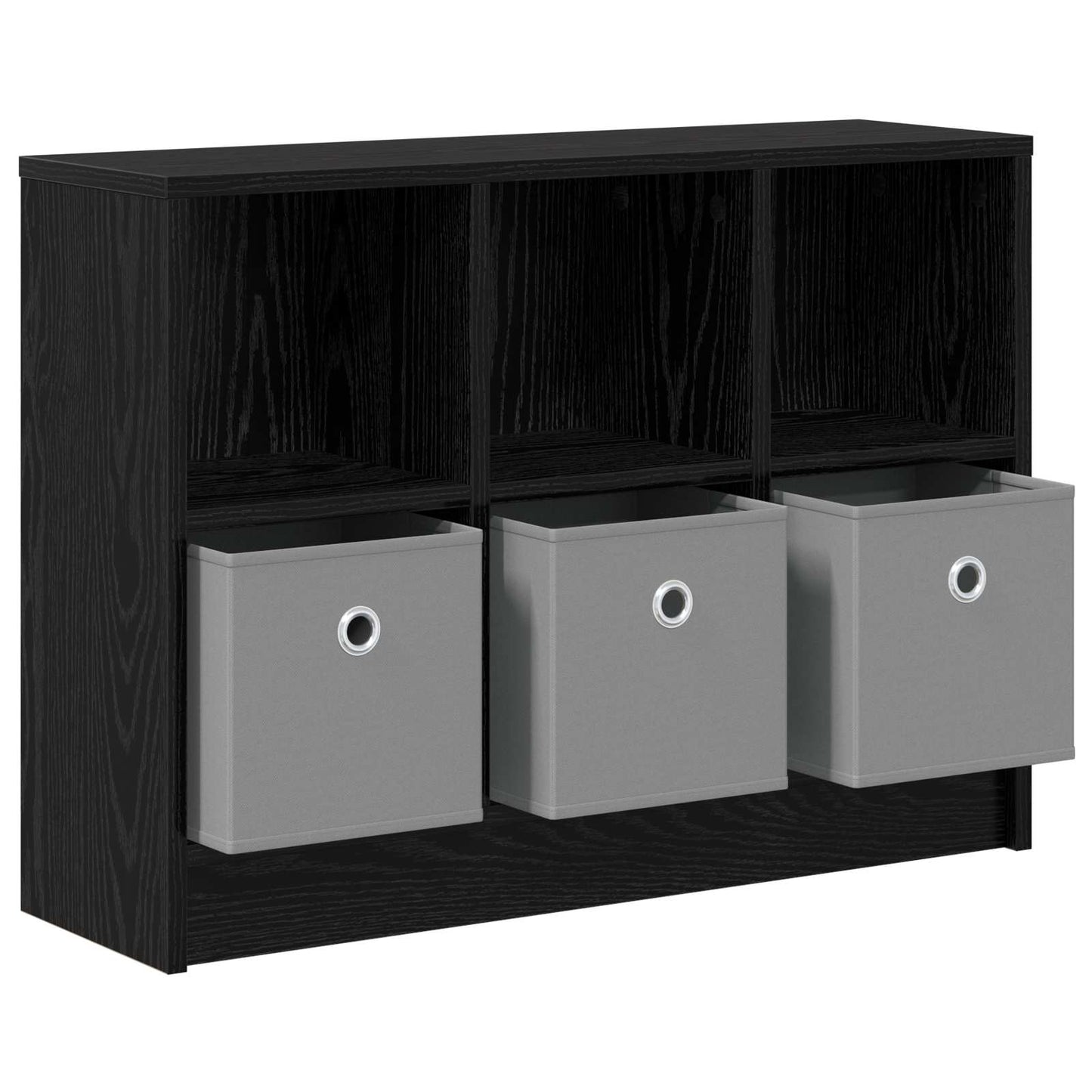 Sideboard med skuffe Sort eg 73,5 x 22,5 x 53,5 cm