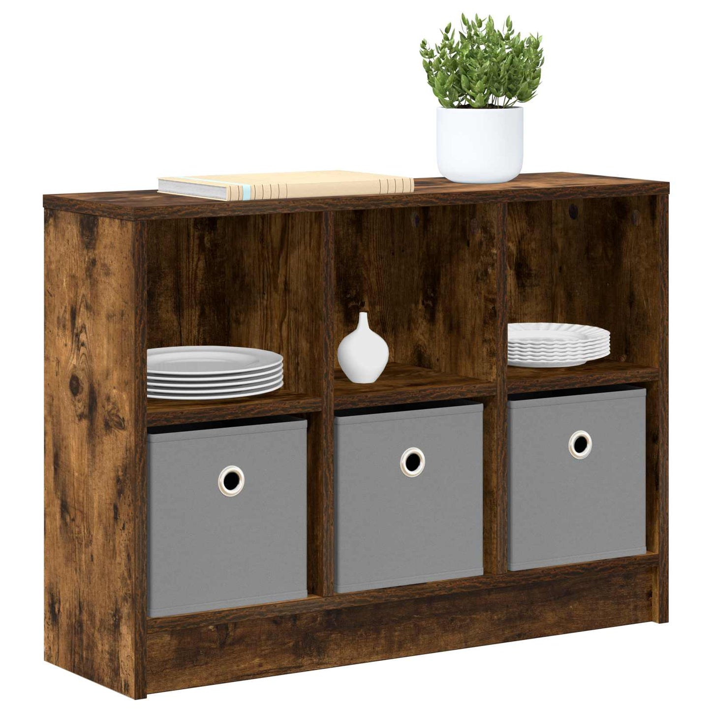 Sideboard med skuffe Røget eg 73,5 x 22,5 x 53,5 cm