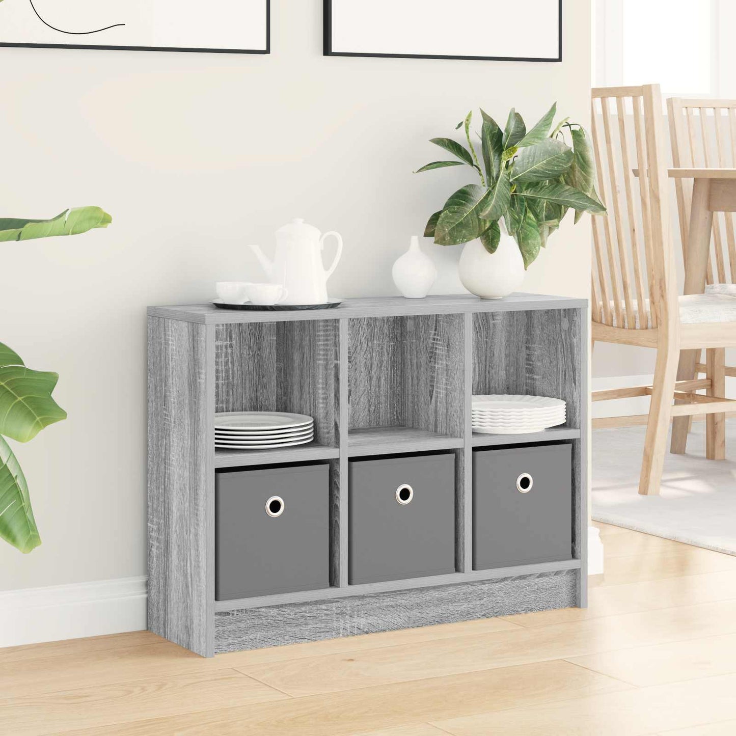 Sideboard med skuffe Grå Sonoma 73,5 x 22,5 x 53,5 cm