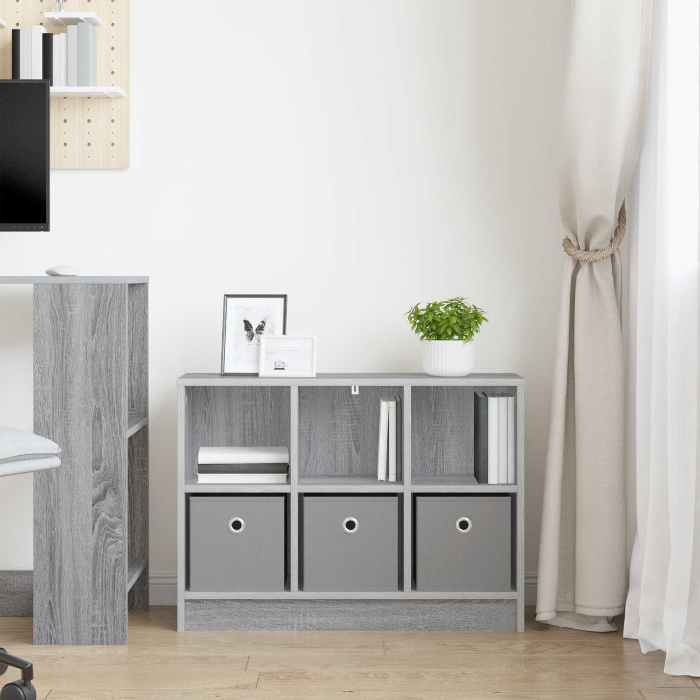 Sideboard med skuffe Grå Sonoma 73,5 x 22,5 x 53,5 cm