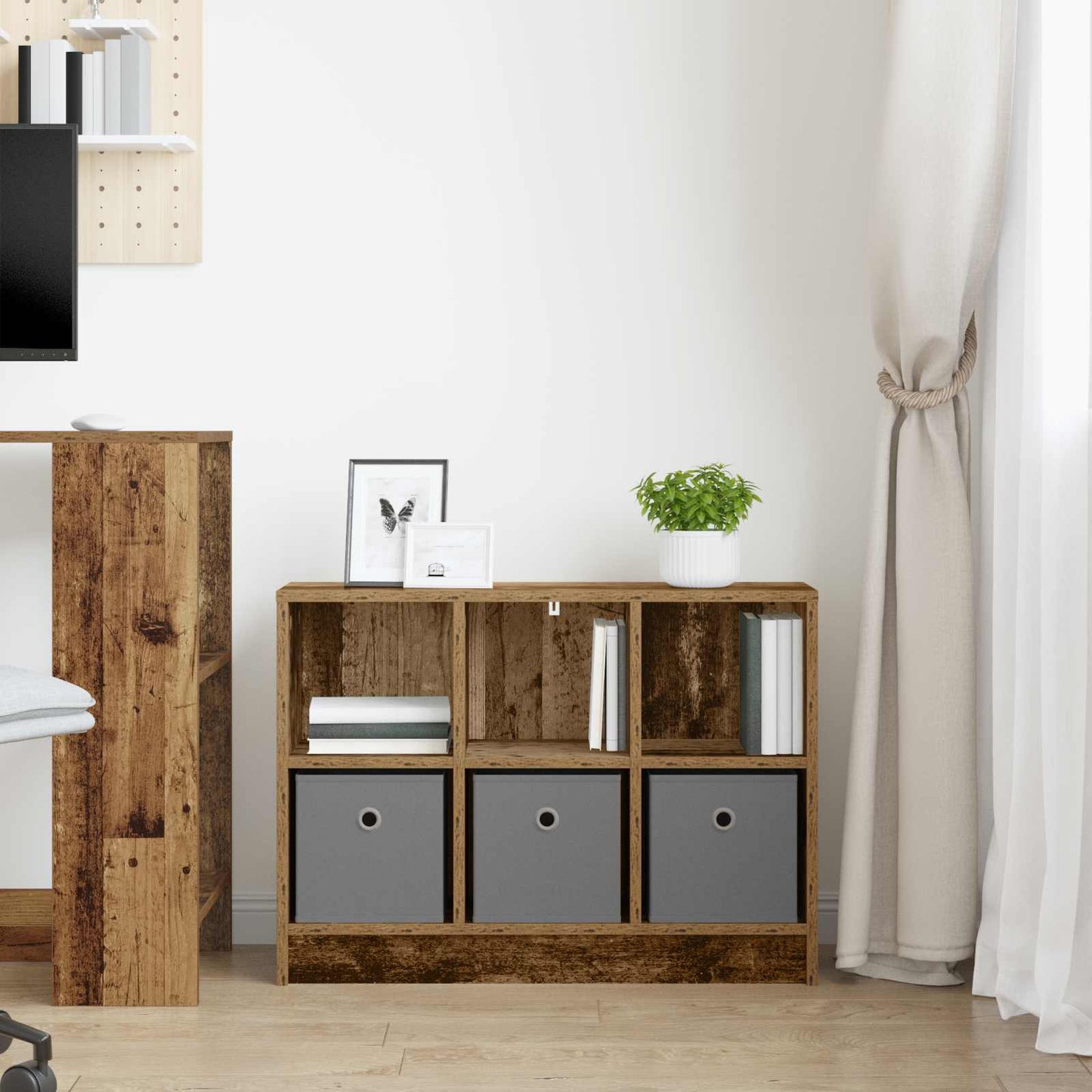 Sideboard med skuffe Gammelt træ 73,5 x 22,5 x 53,5 cm