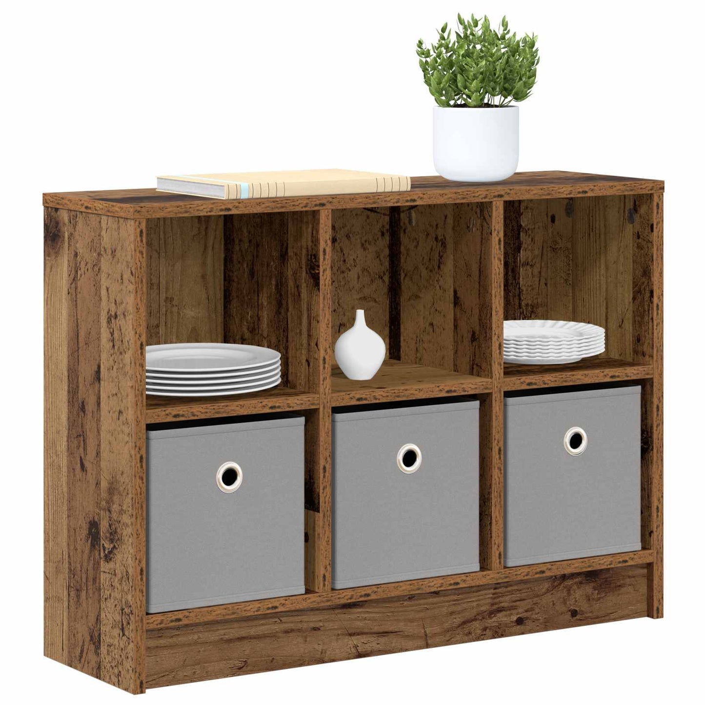 Sideboard med skuffe Gammelt træ 73,5 x 22,5 x 53,5 cm