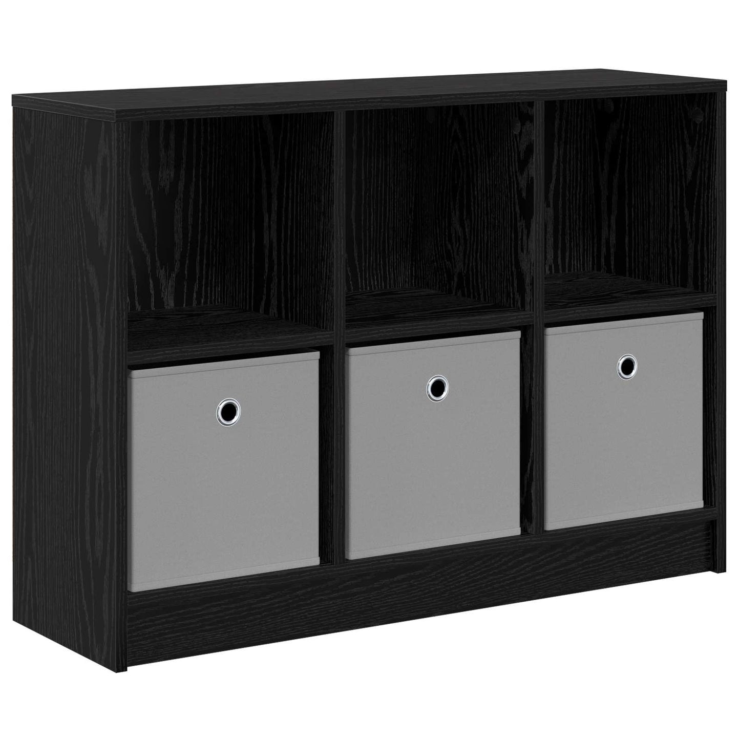 Sideboard med skuffe Sort eg 88,5 x 27,5 x 63,5 cm