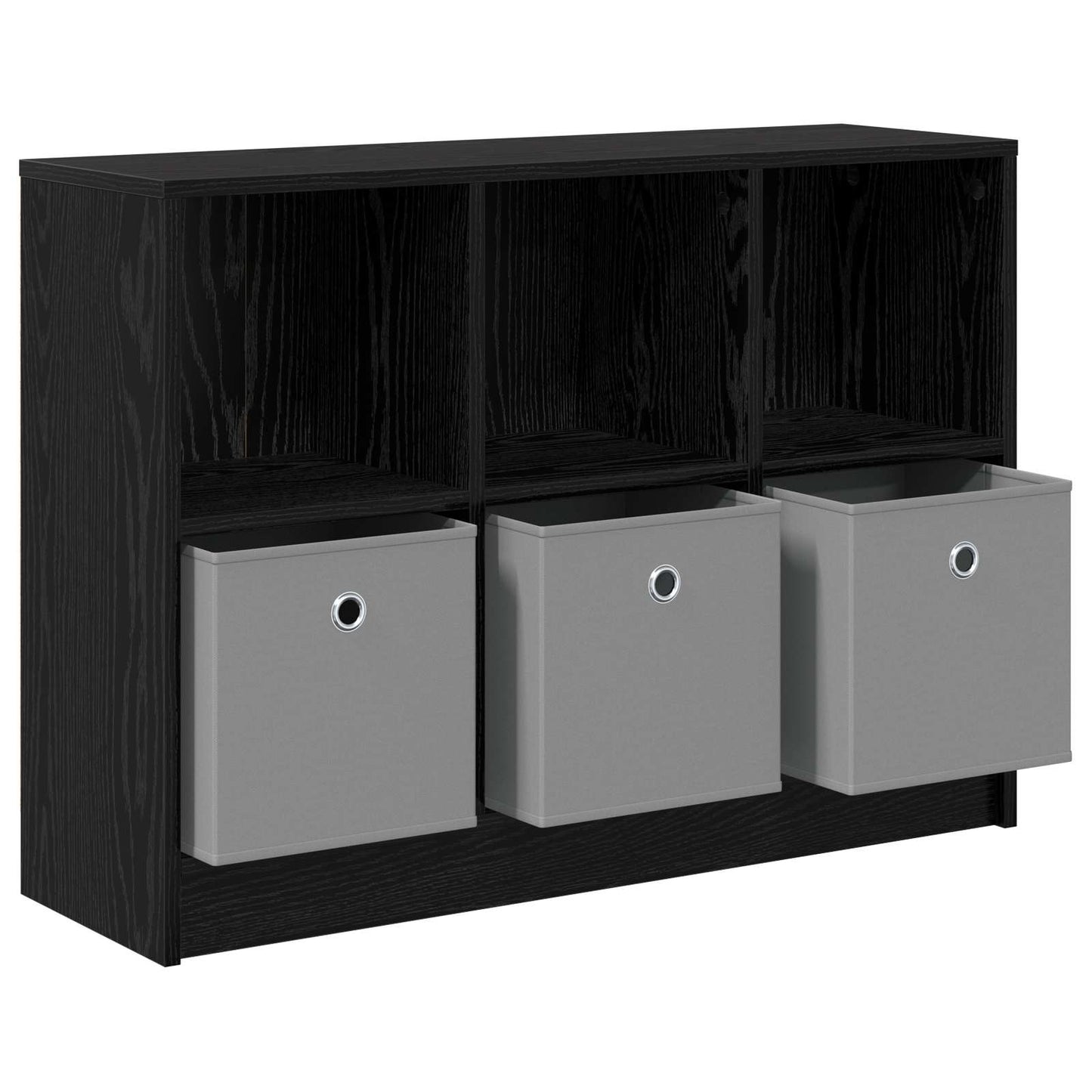 Sideboard med skuffe Sort eg 88,5 x 27,5 x 63,5 cm