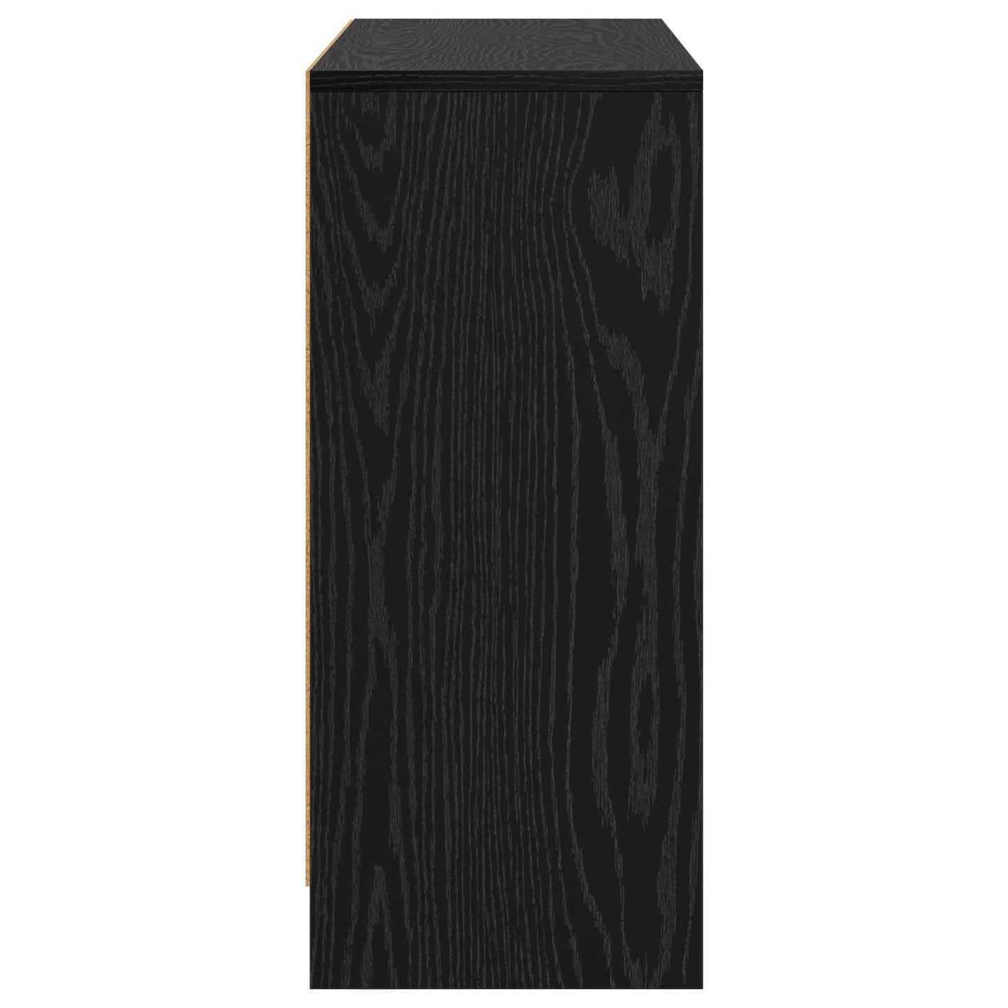 Sideboard med skuffe Sort eg 88,5 x 27,5 x 63,5 cm