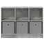Sideboard med skuffe Beton Grå 88,5 x 27,5 x 63,5 cm