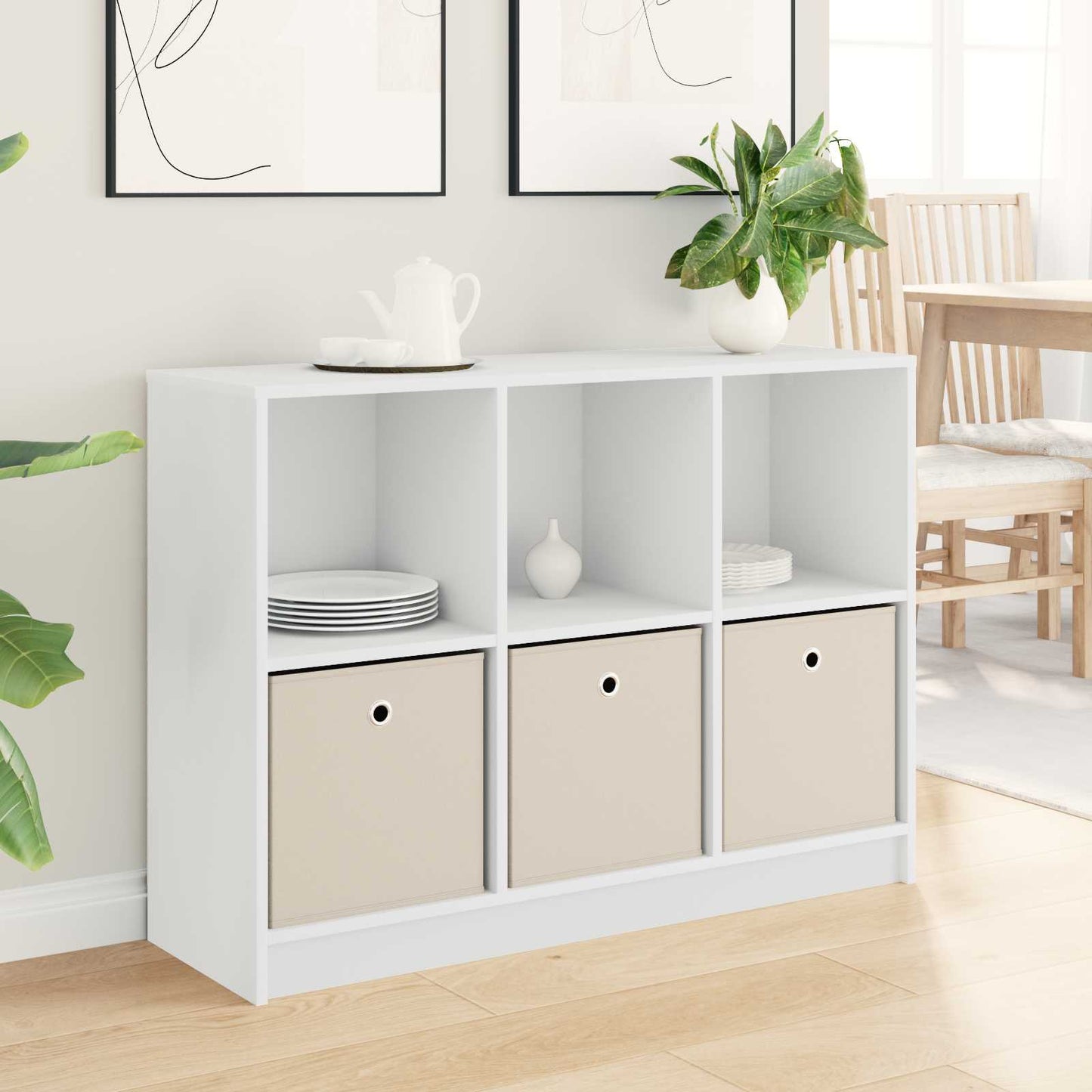 Sideboard med skuffe Hvid 102 x 32 x 73,5 cm