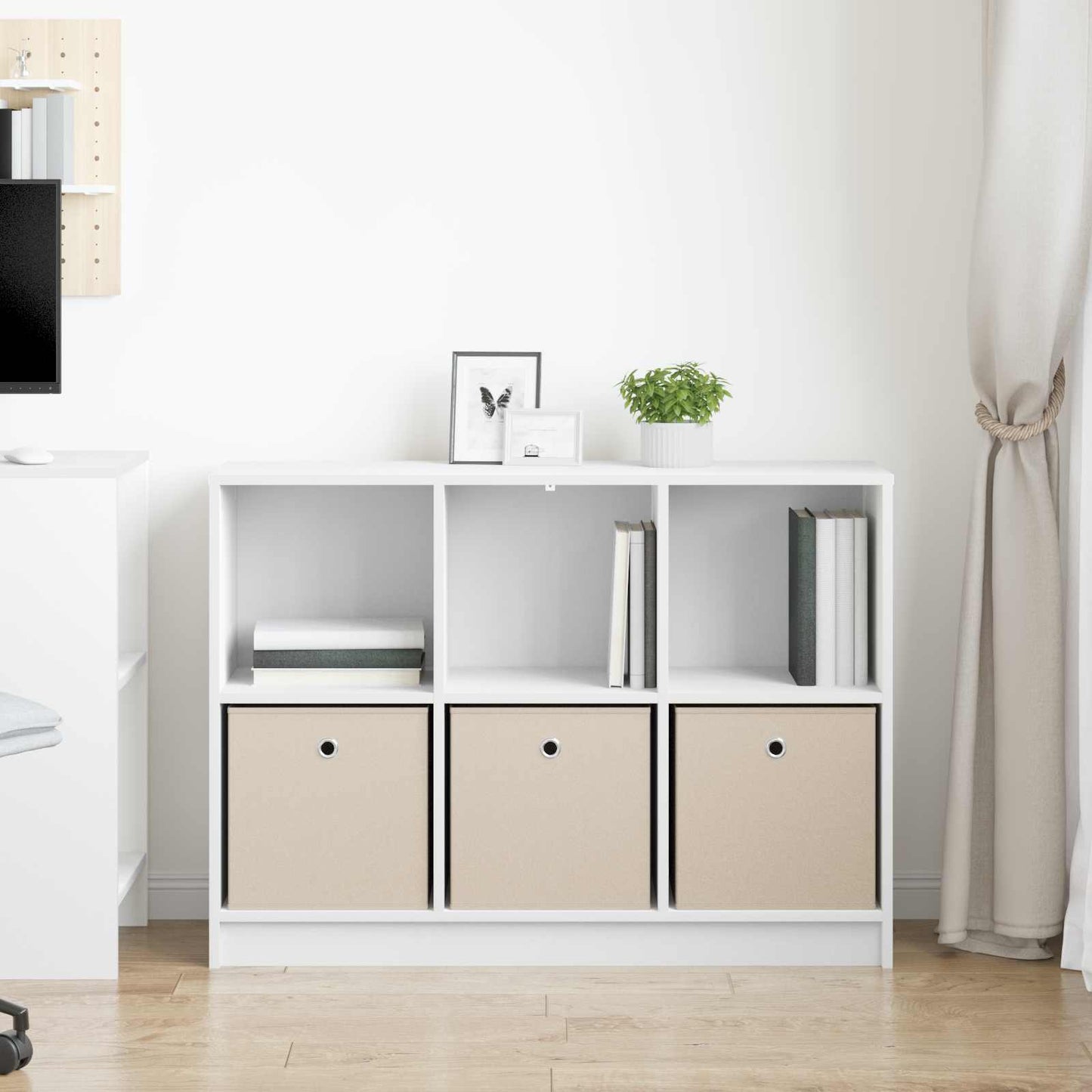 Sideboard med skuffe Hvid 102 x 32 x 73,5 cm
