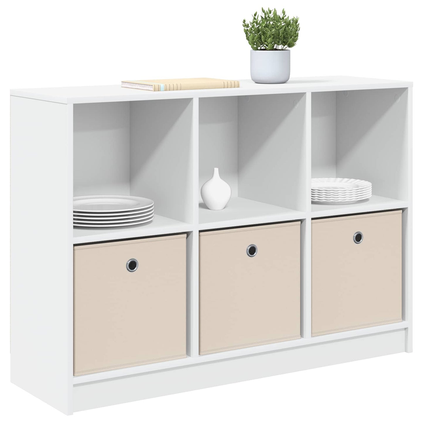 Sideboard med skuffe Hvid 102 x 32 x 73,5 cm